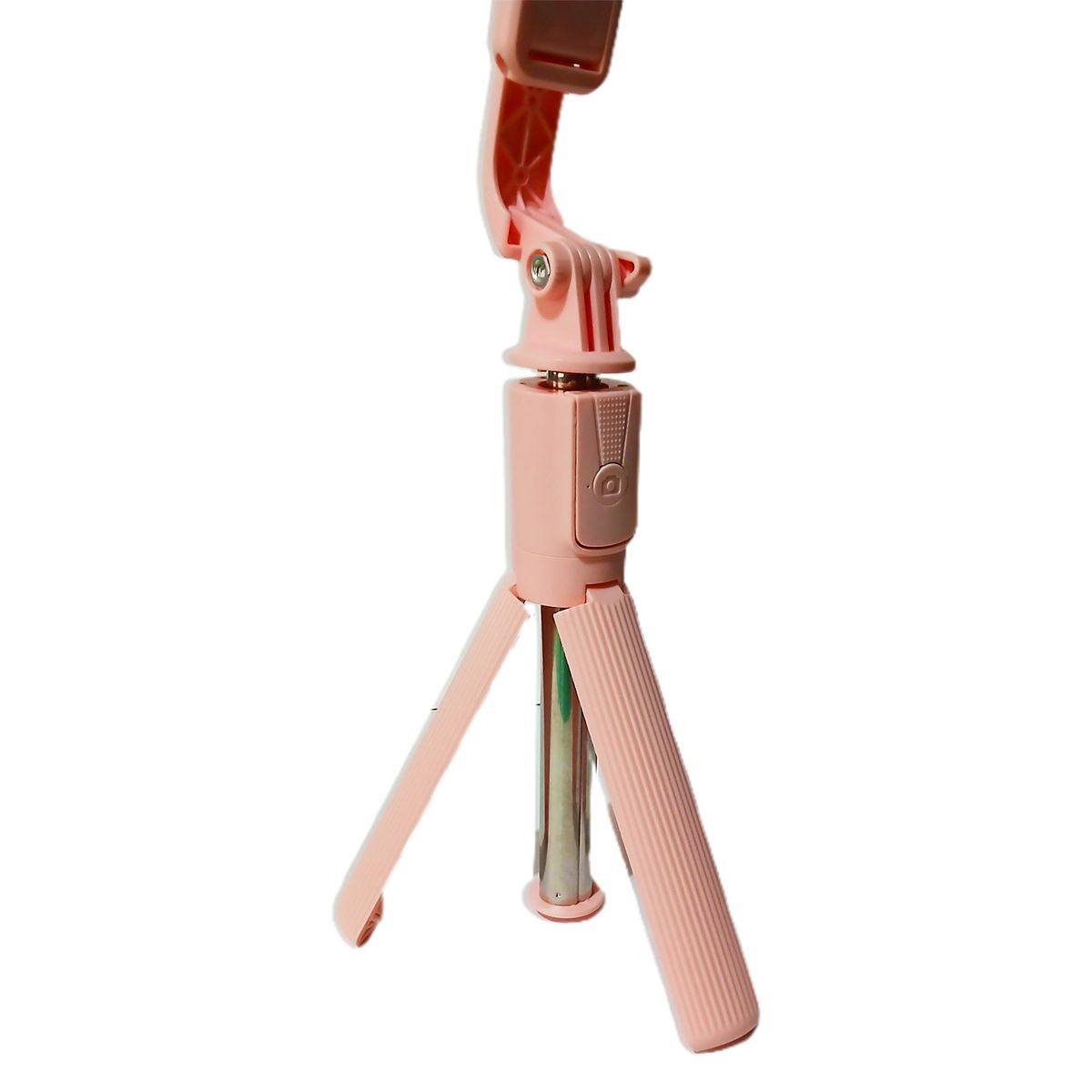 RAMITECH - Palo Para Selfies Ajustable Con Trípode Control Bluetooth Rosa