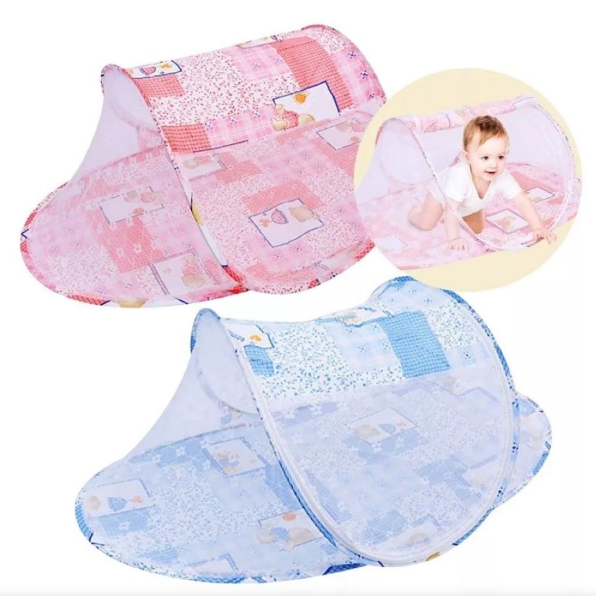 GENERICO - Mosquitero Toldillo Portatil Pequeño Estampado Bebe Niños