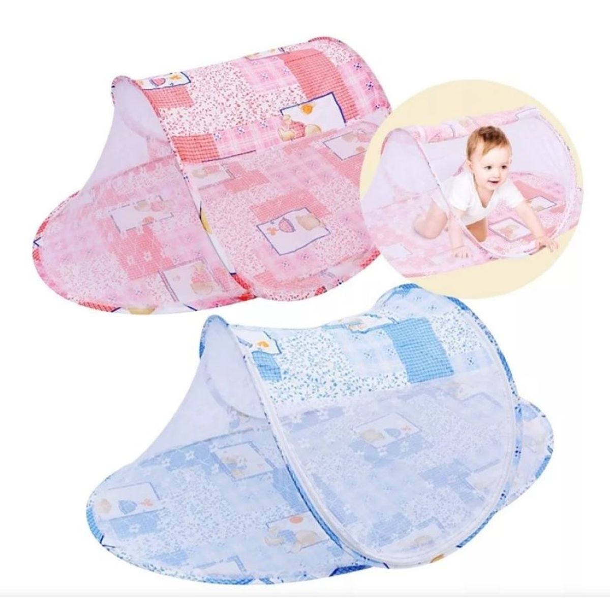 GENERICO - Mosquitero Toldillo Portatil Pequeño Estampado Bebe Niños