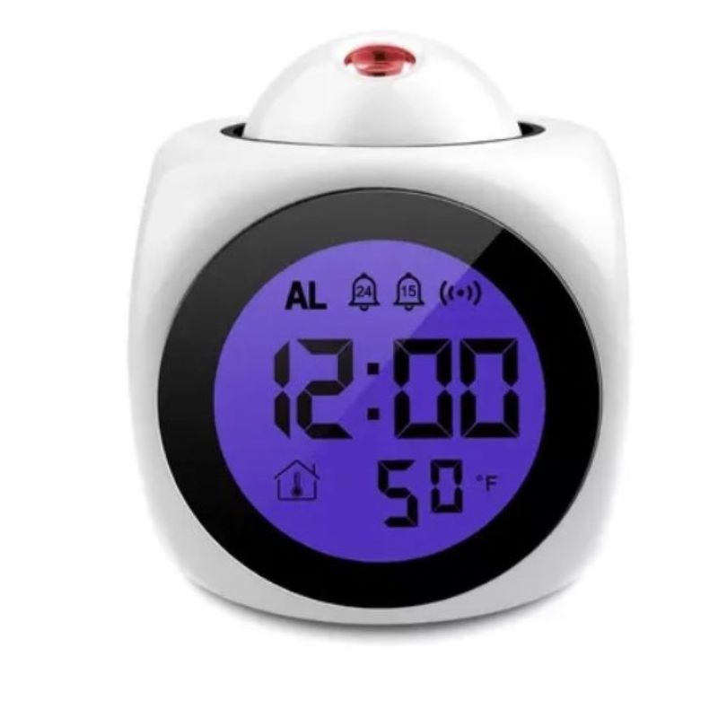 ZHOPI CO - Reloj Despertador Alarma Digital LCD Proyecta Hora En Techo