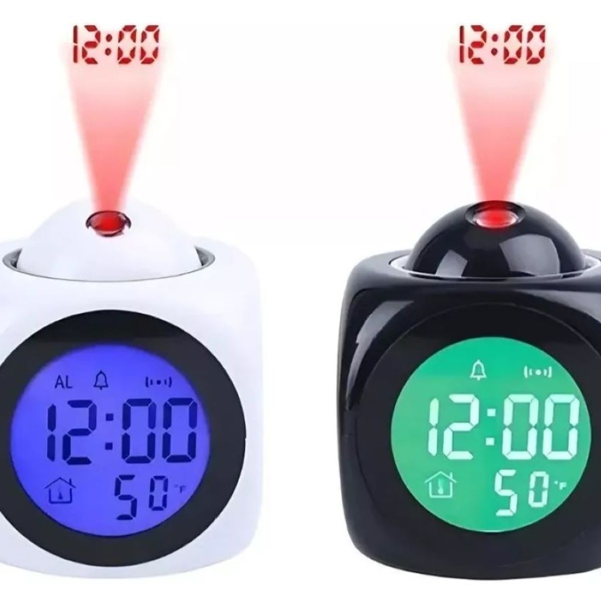 ZHOPI CO - Reloj Despertador Alarma Digital LCD Proyecta Hora En Techo