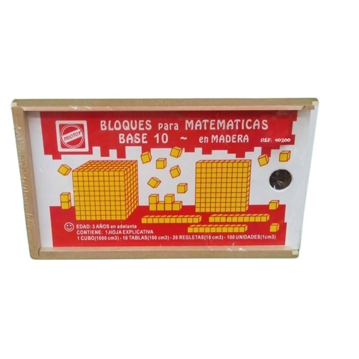 JUGANDO Y EDUCANDO - Juego Bloques Didácticos Matemáticas Base 10 En Madera Niños