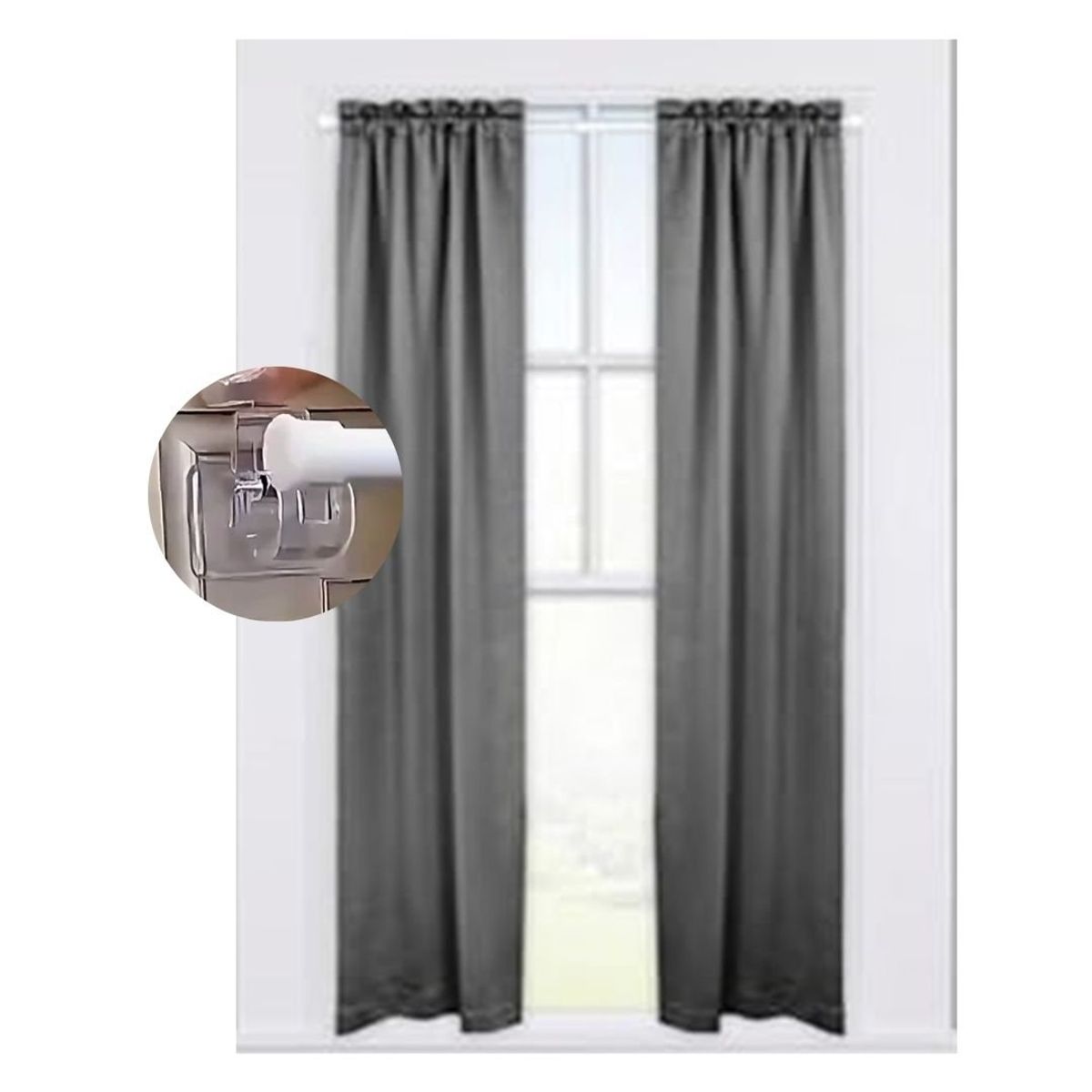 GENERICO - Barra Para Cortina Tubo Ajustable soporte cortina