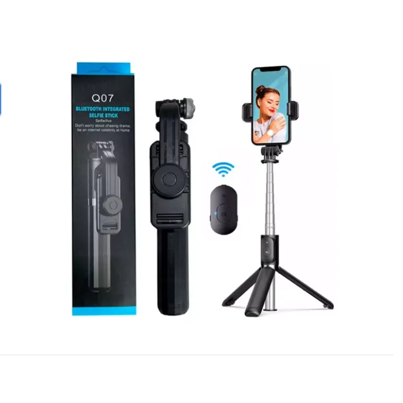 GENERICO - Trípode Palo Selfie Stick Con Bluetooth Control Remoto Q07