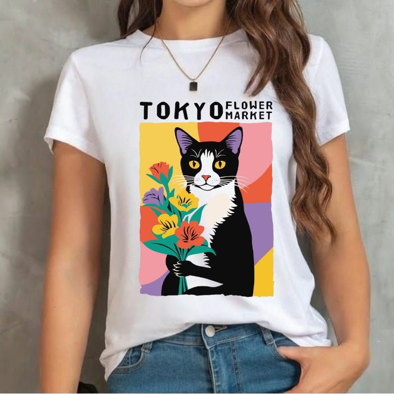 FLORESA - Camiseta Mujer Estampado Floresa