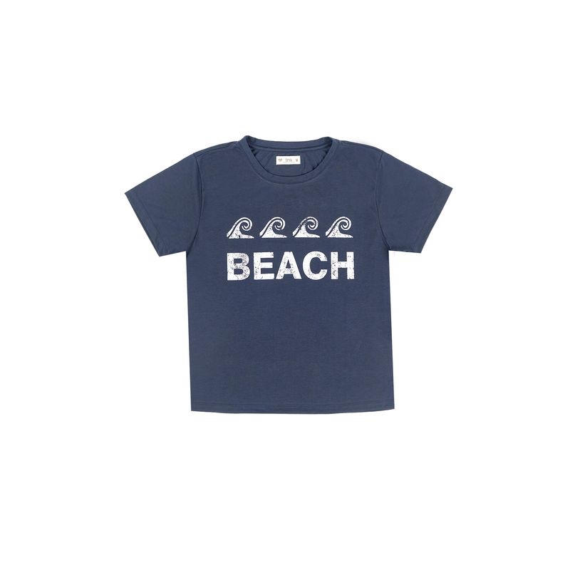 TENNIS - Camiseta azul con estampado de olas para mujer