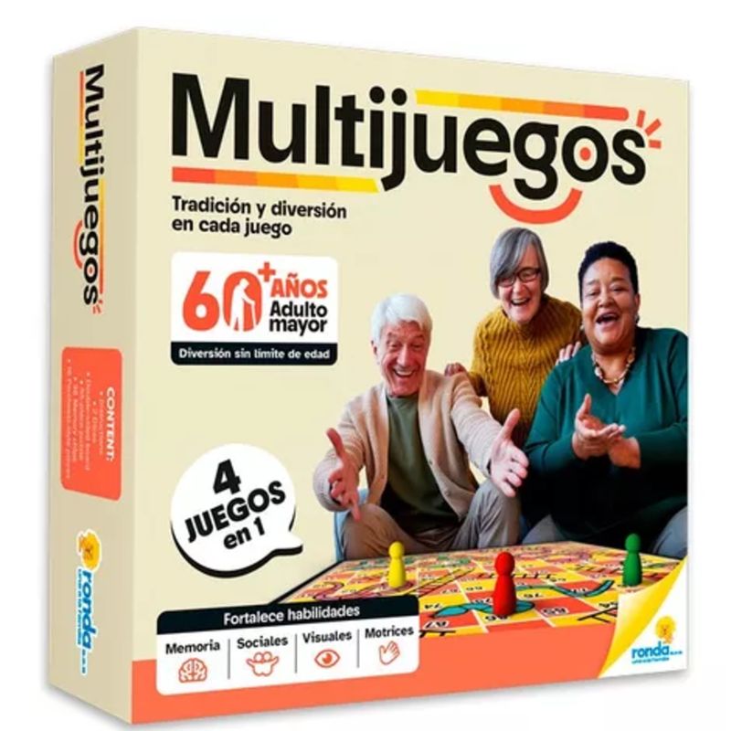 GENERICO - Multijuegos 60+ Juego De Mesa Ronda