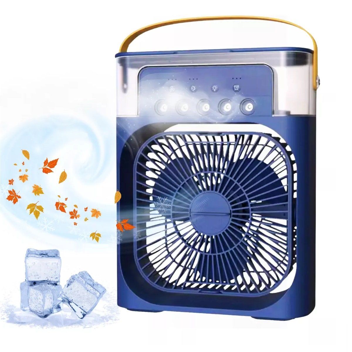GENERAL - Ventilador Humificador 4903 Multidireccional Luz LED Portatil Azul