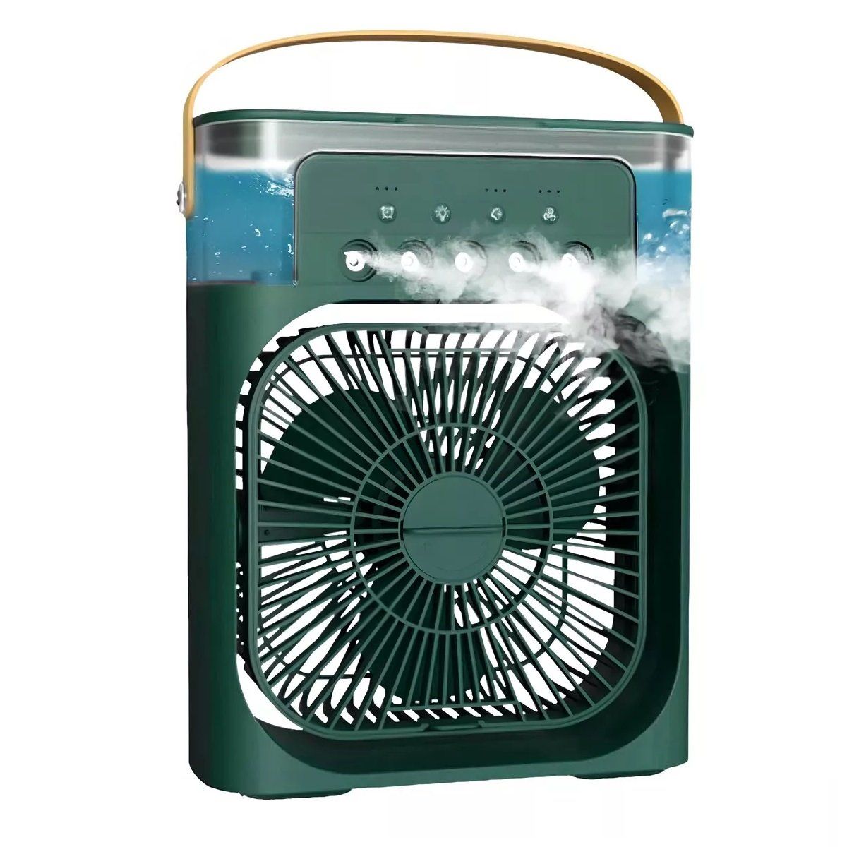 GENERAL - Ventilador Humificador 4903 Verde Multidireccional Luz LED Portatil
