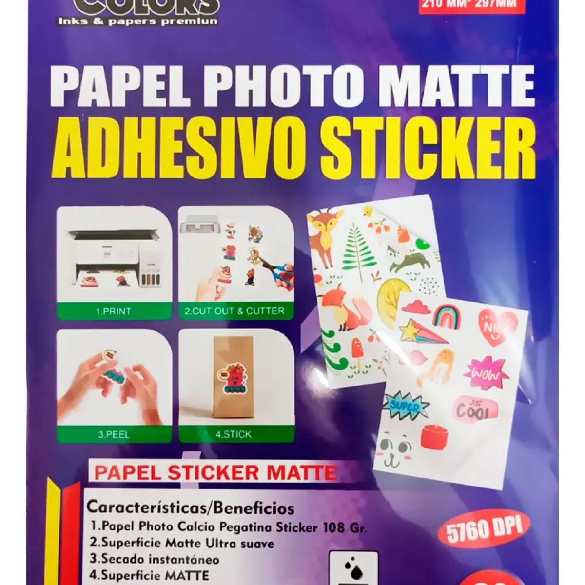 GENERICO - Papel Adhesivo Mate Imprimible Oferta