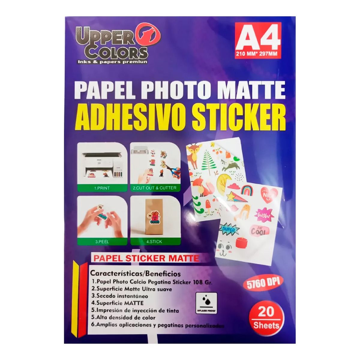 GENERICO - Papel Adhesivo Mate Imprimible Oferta