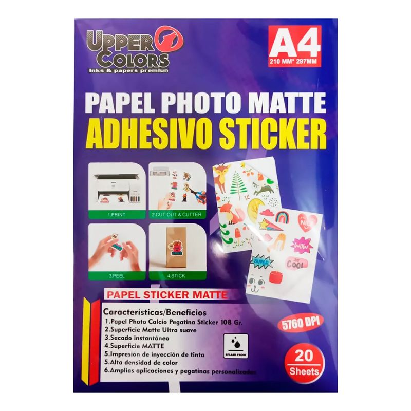GENERICO - Papel Adhesivo Mate Imprimible Oferta
