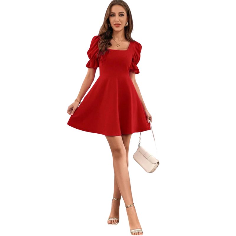 GENERICO - VESTIDO DE MUJER SEMI-ROTONDO CASUAL