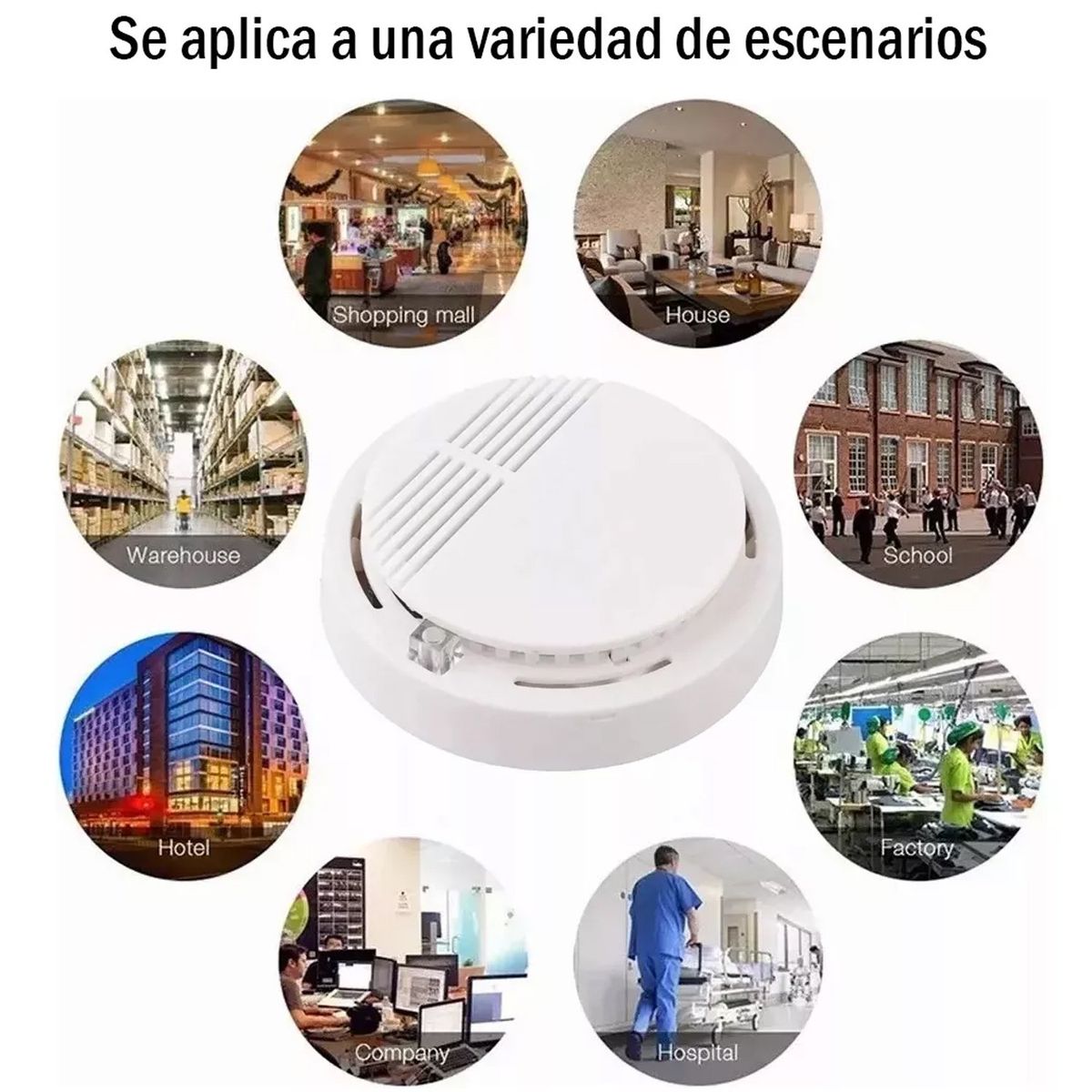 ONE PIXEL - Alarma Sensor Detector De Humo Inalambrico + Pila