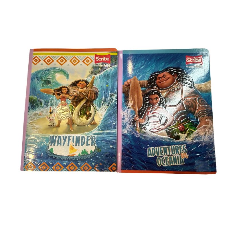 SCRIBE - Pack X2 Cuaderno Cosido Rayas Moana 100h Scribe