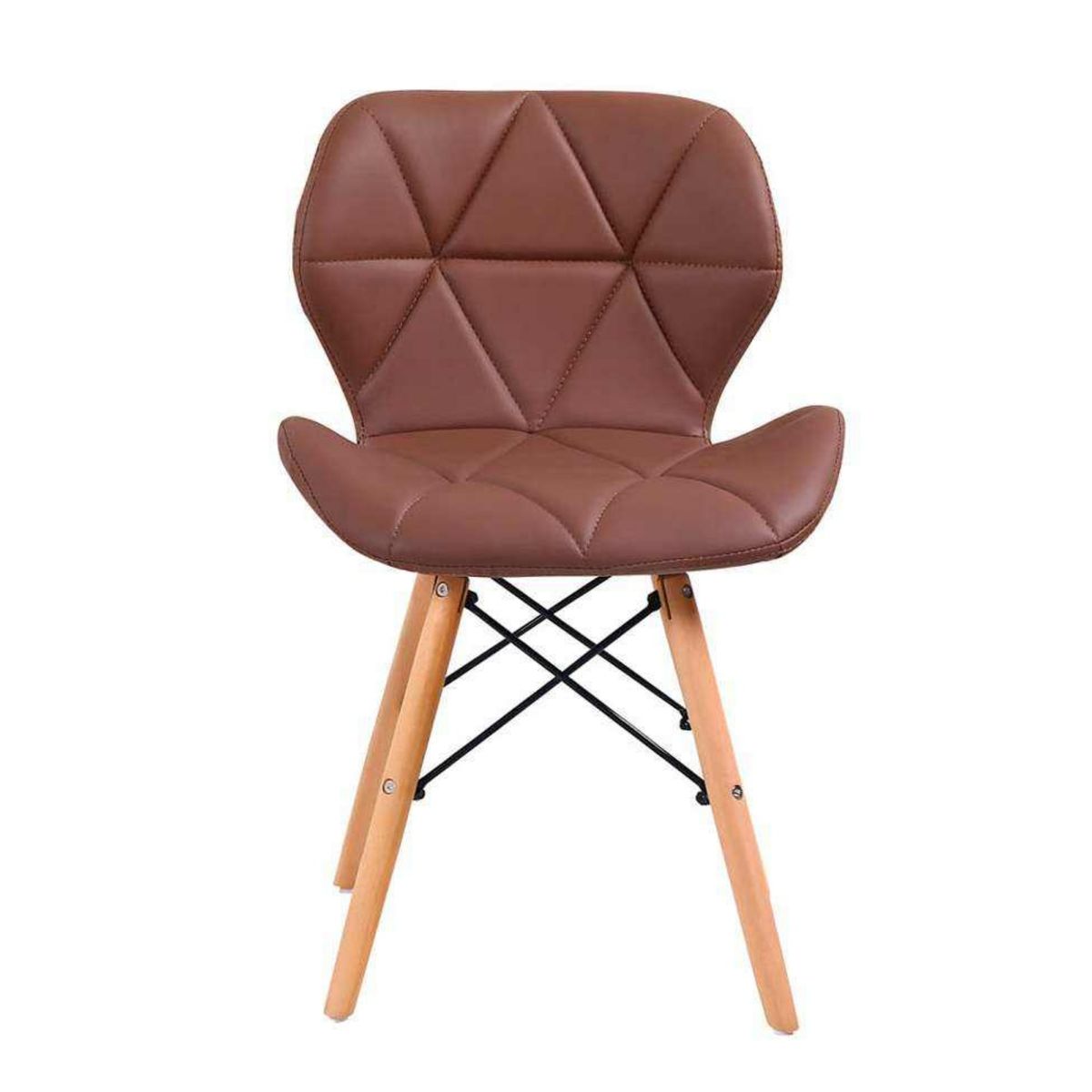 DISTRIONLINE - Silla De Diseño Mariposa En Cuero Sintetico Color Marrón