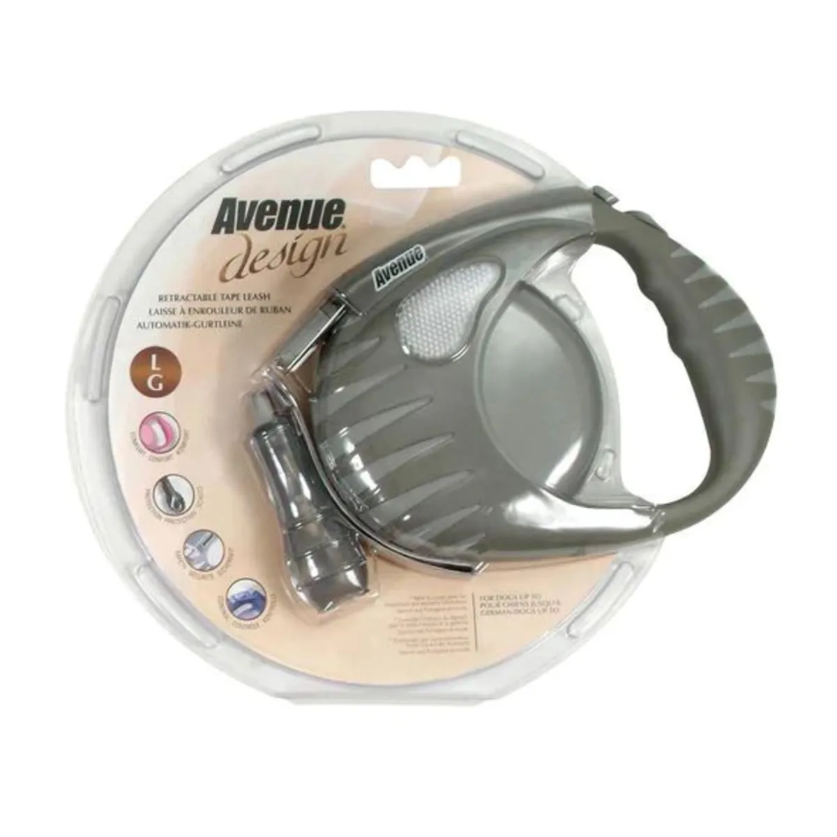 PETSPA - Correa Para Perros Avenue Retractil Gris Talla L