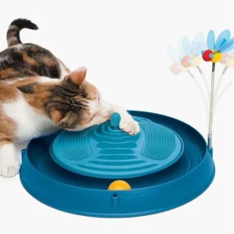 PETSPA - CATIT MASAJEADOR Y JUGUETE AZUL