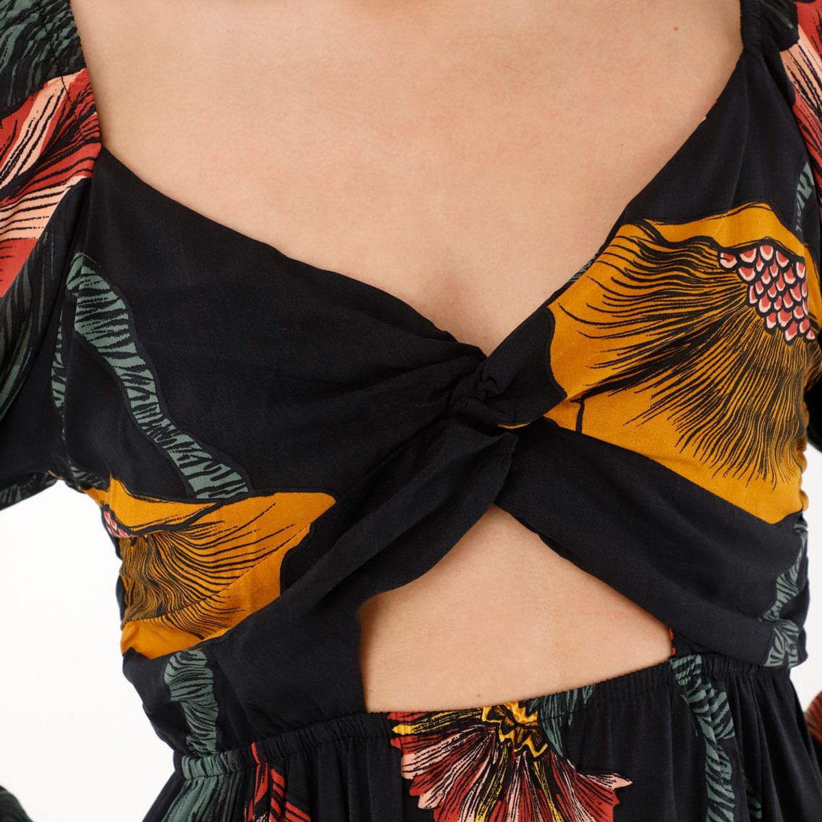 TENNIS - Vestido estampado con detalles cut out para mujer