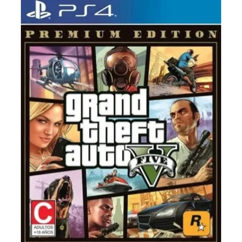 PLAYSTATION - GTA 5 premium edition Playstation 4 PS4, Físico