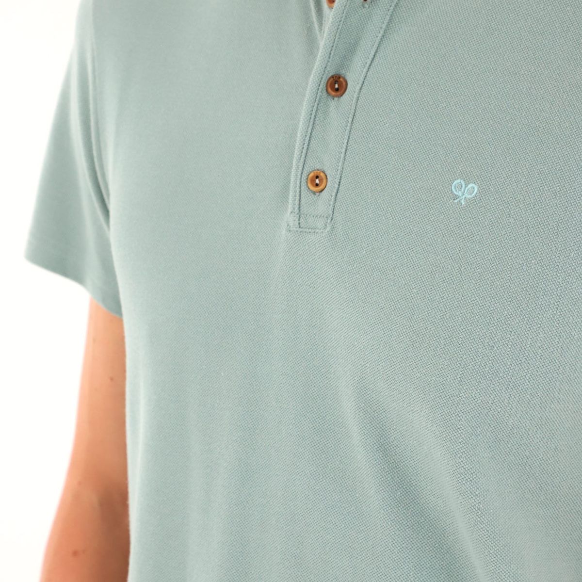 TENNIS - Camiseta verde manga corta para hombre