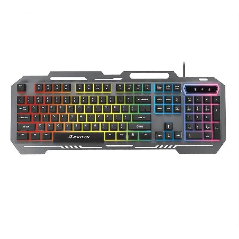 GENERICO - Teclado Para Computador Usb Gamer Con Luz Rgb Jertech