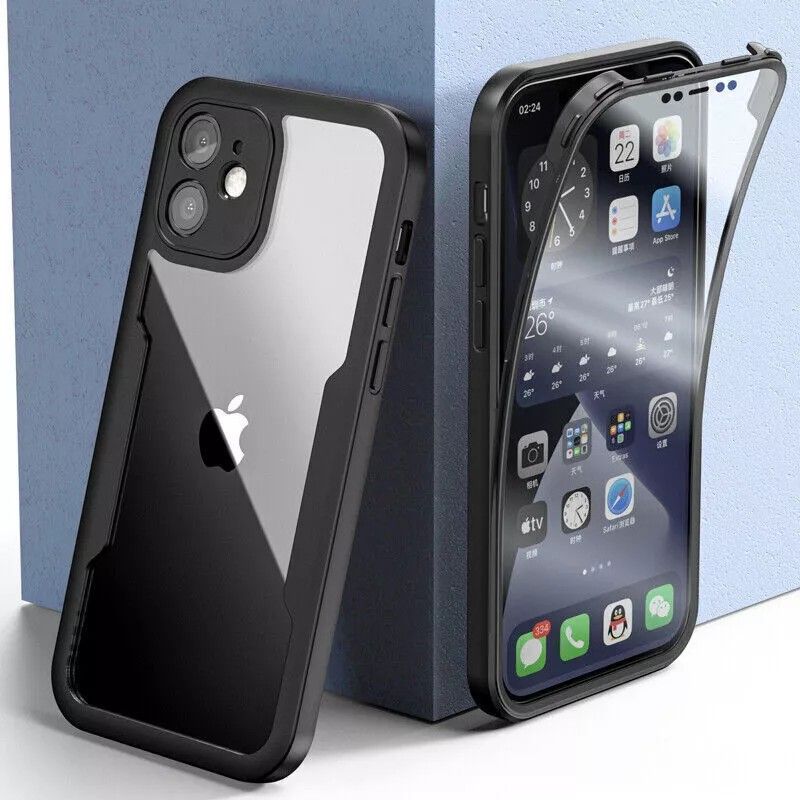 GENERICO - Estuche Protector Case Funda Full 360 Para Iphone 11 Negro