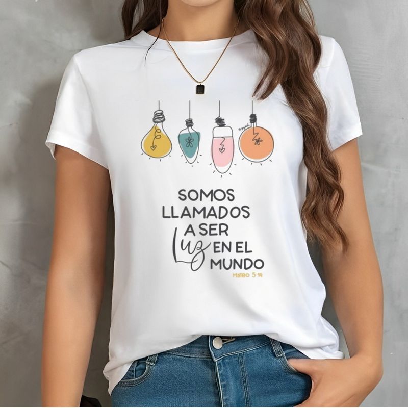 FLORESA - Camiseta Mujer Polialgodón Manga Corta Ecos De Fe Floresa