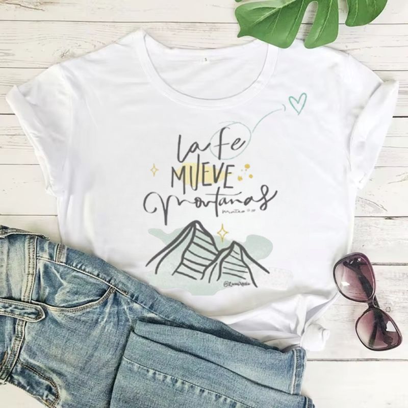 FLORESA - Camiseta Mujer Polialgodón Manga Corta Ecos De Fe Floresa
