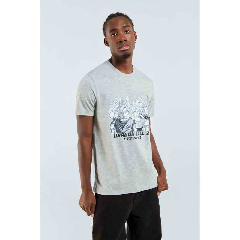 KOAJ - KOAJ Camiseta manga corta unicolor con diseÃ±o de Dragon Bal HOMBRE