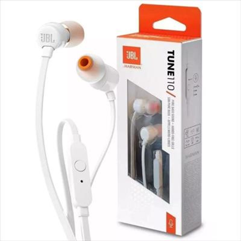 JBL - Audífonos JBL Tune 110 Pure Bass Blanco