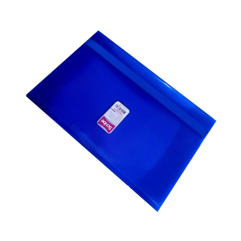 SCRIBE - Carpeta Seguridad Oficio Azul Con Gancho X 3 Unidades