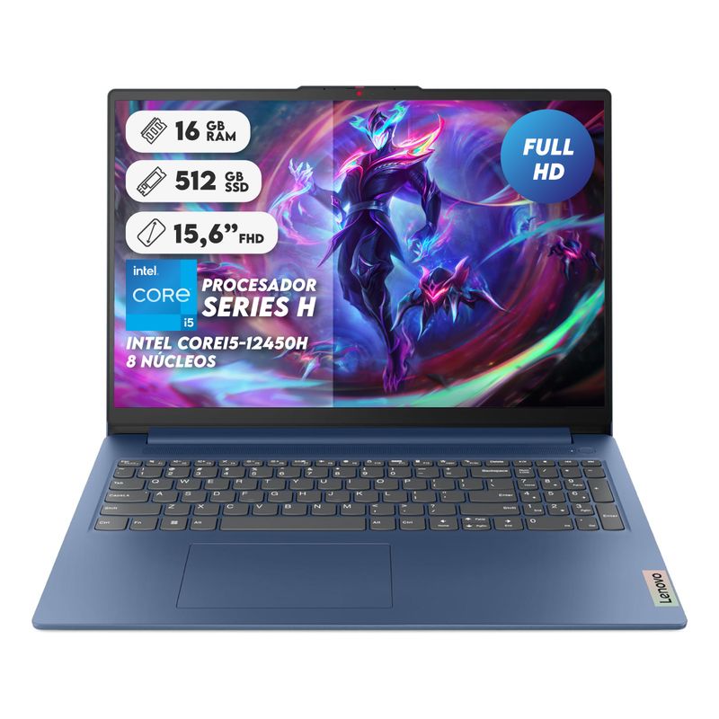 LENOVO - Portátil Lenovo Intel I5 12450h 16gb 512gb Ideapad Slim3 Fhd Computador Portátil