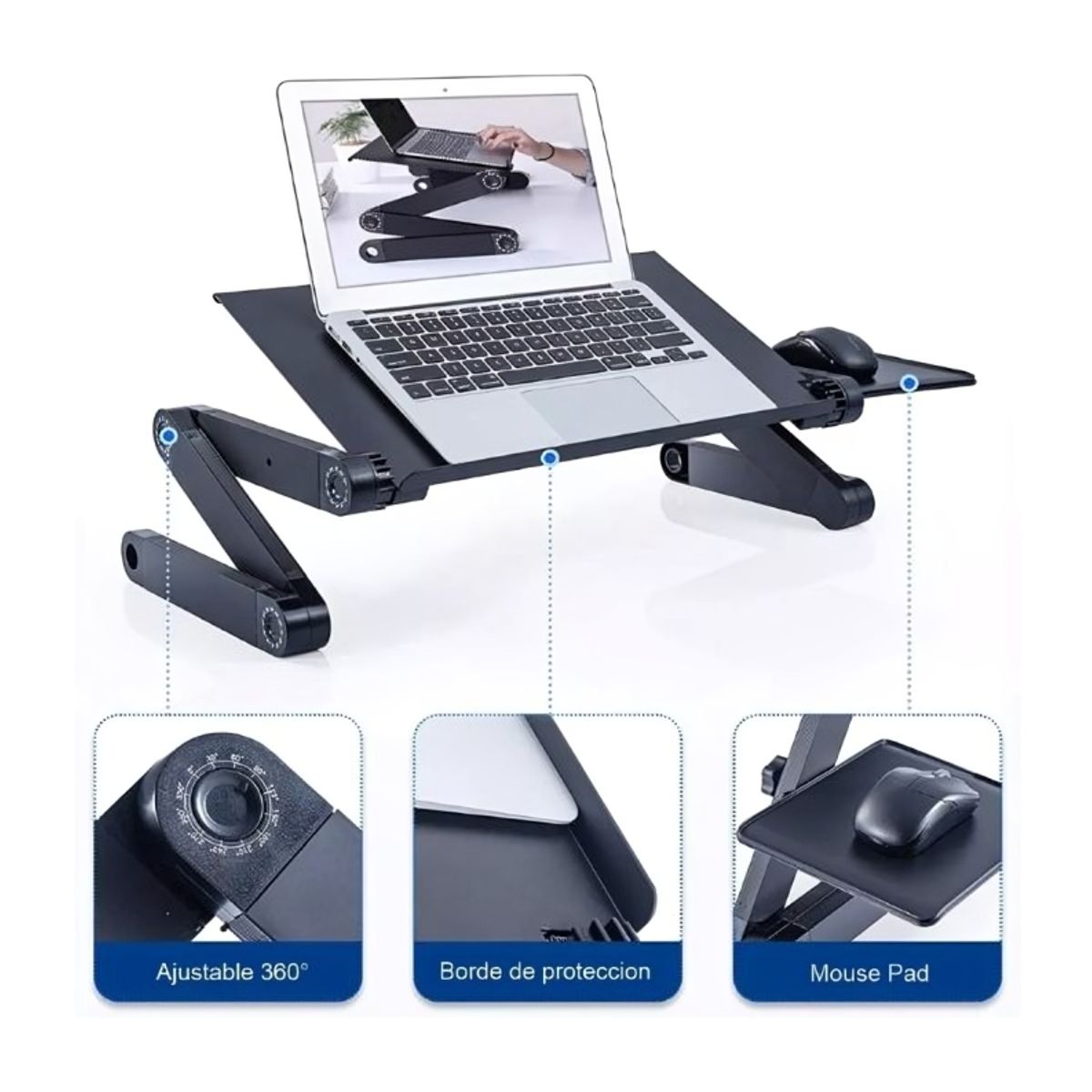 GENERICO - Mesa Ajustable Portátil Multiuso Laptop Table T8