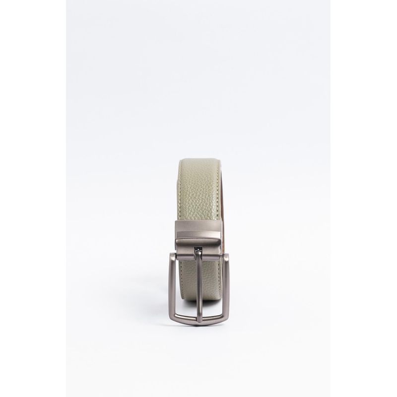KOAJ - KOAJ Cinturón masculino, verde oscuro doble faz. Hombre