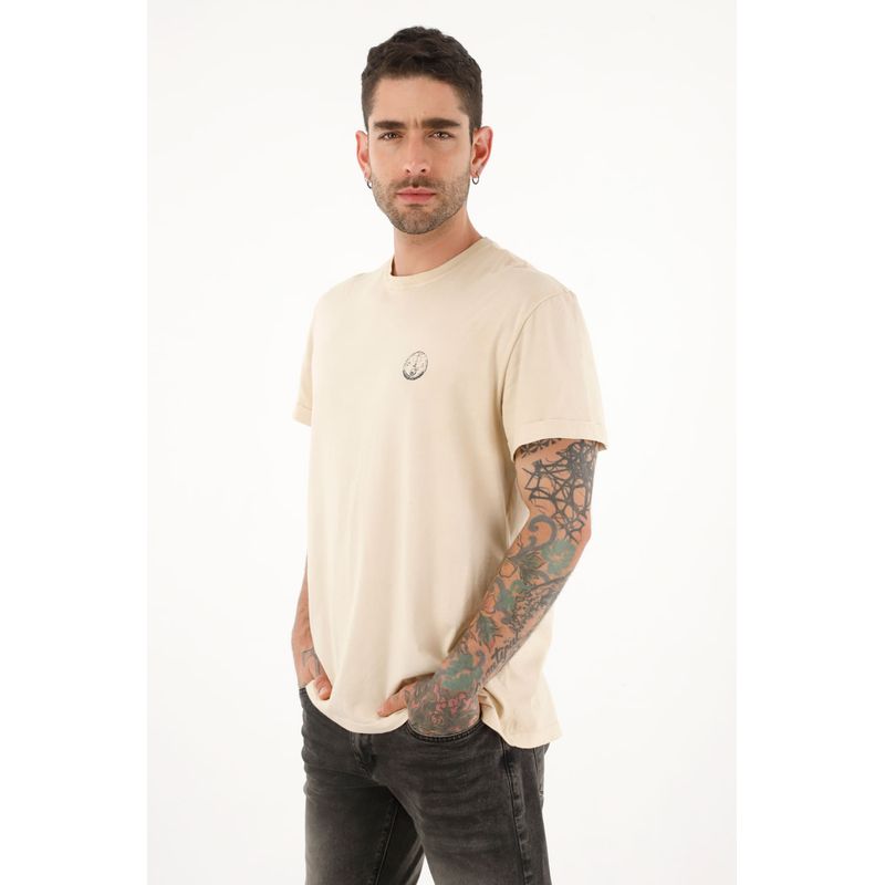 TENNIS - Camiseta crudo con estampado para hombre
