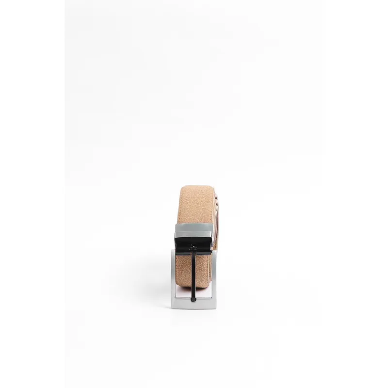 KOAJ - KOAJ cinturón unifaz, kaki con textura Hombre