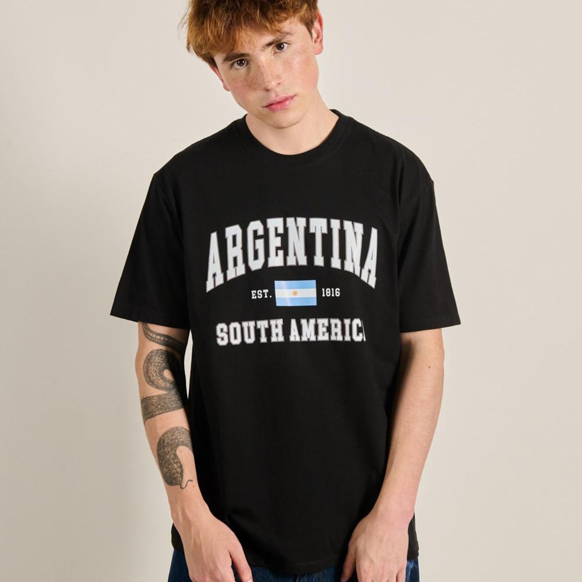 KOAJ - KOAJ Camiseta unicolor con cuello redondo para hombre cuenta Hombre