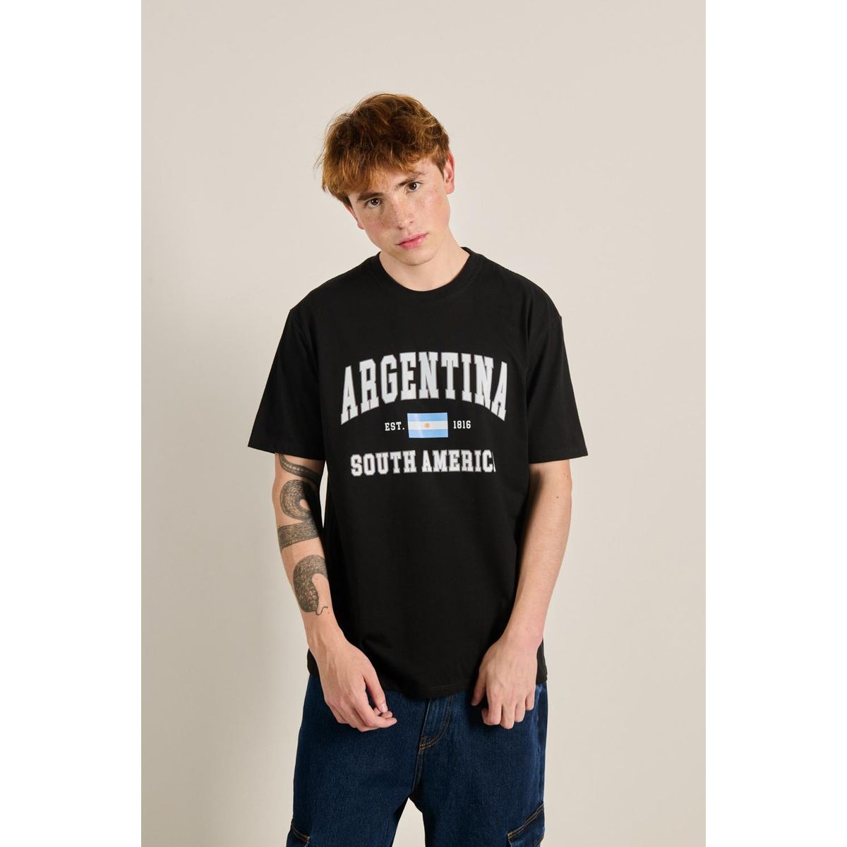 KOAJ - KOAJ Camiseta unicolor con cuello redondo para hombre cuenta Hombre
