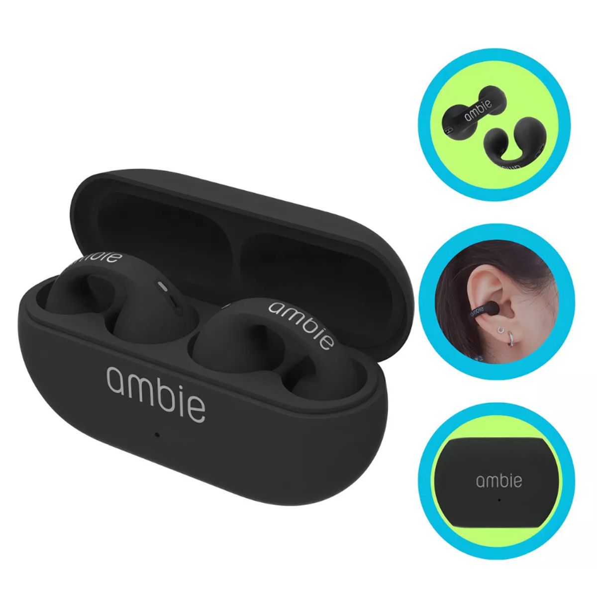 GENERICO - Auriculares deportivos inalámbricos Bluetooth Ambie color BLANCO