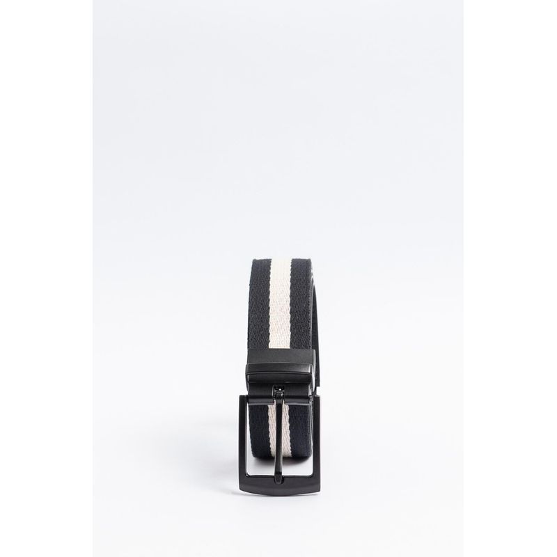 KOAJ - KOAJ Cinturón masculino, negro y azul doble faz Hombre