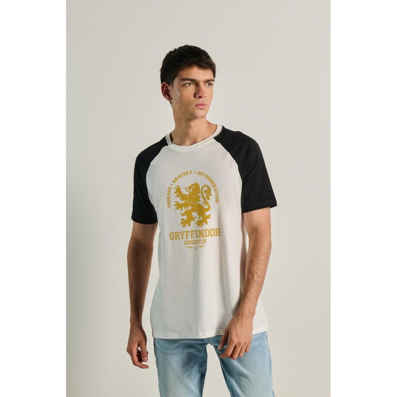 KOAJ - KOAJ Camiseta manga corta ranglan del león de Gryffindor HOMBRE