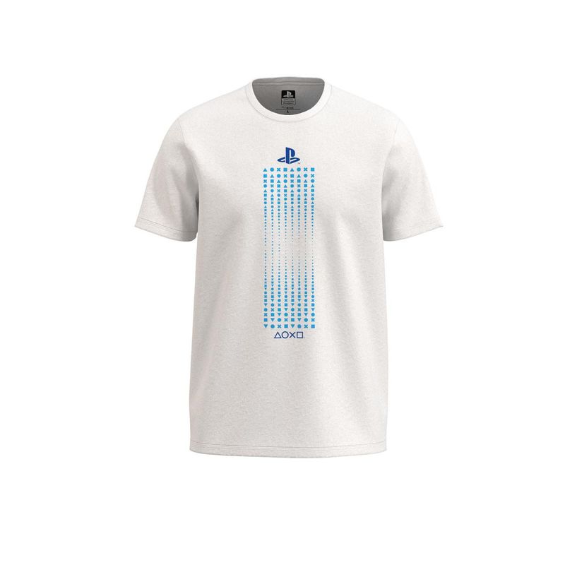 KOAJ - KOAJ Camiseta unicolor con manga corta y arte azul de PlaySt HOMBRE