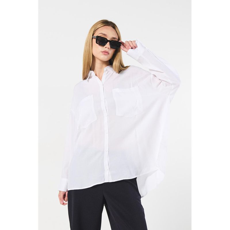 KOAJ - KOAJ BLUSA CAMISERA OVERSIZE CON MANGA LARGA MUJER