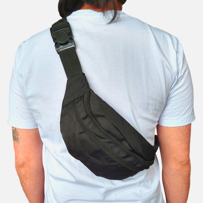 GENERICO - Canguro Para Hombre Con 3 Bolsillos Y Correa Ajustable