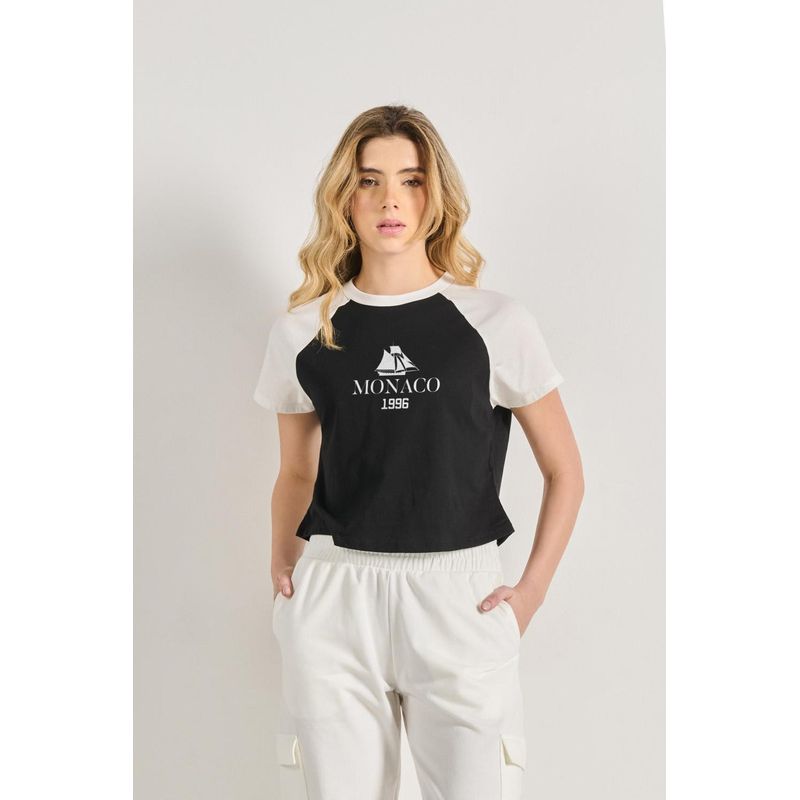 KOAJ - KOAJ Camiseta ranglan manga corta de Mónaco MUJER