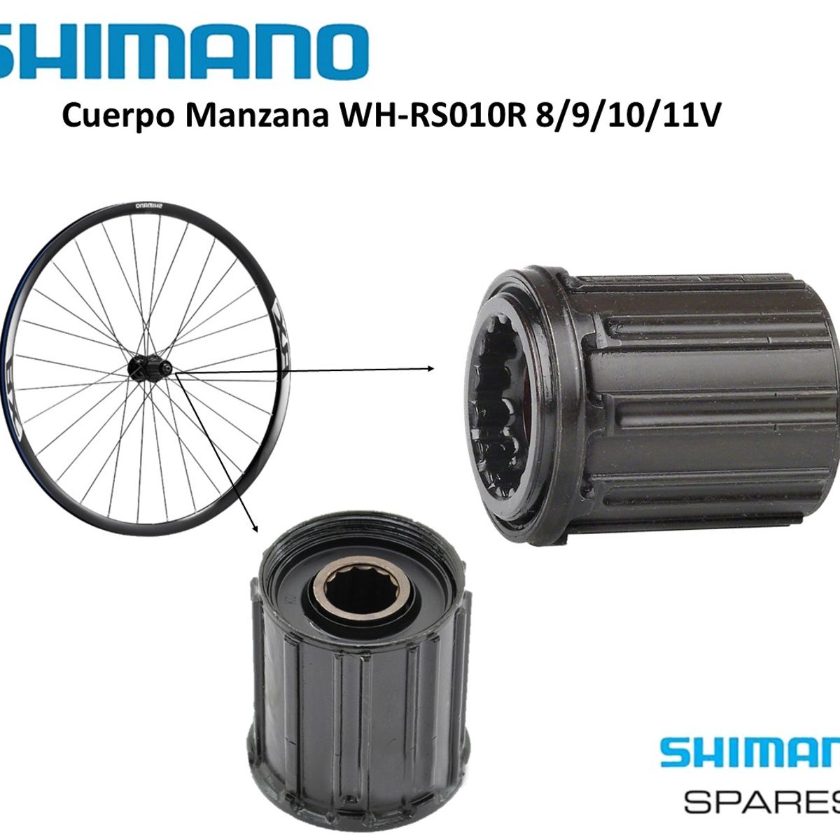 SHIMANO - Cuerpo Pacha Casete Shimano Rueda Rs010r Nucleo Manzana 11v