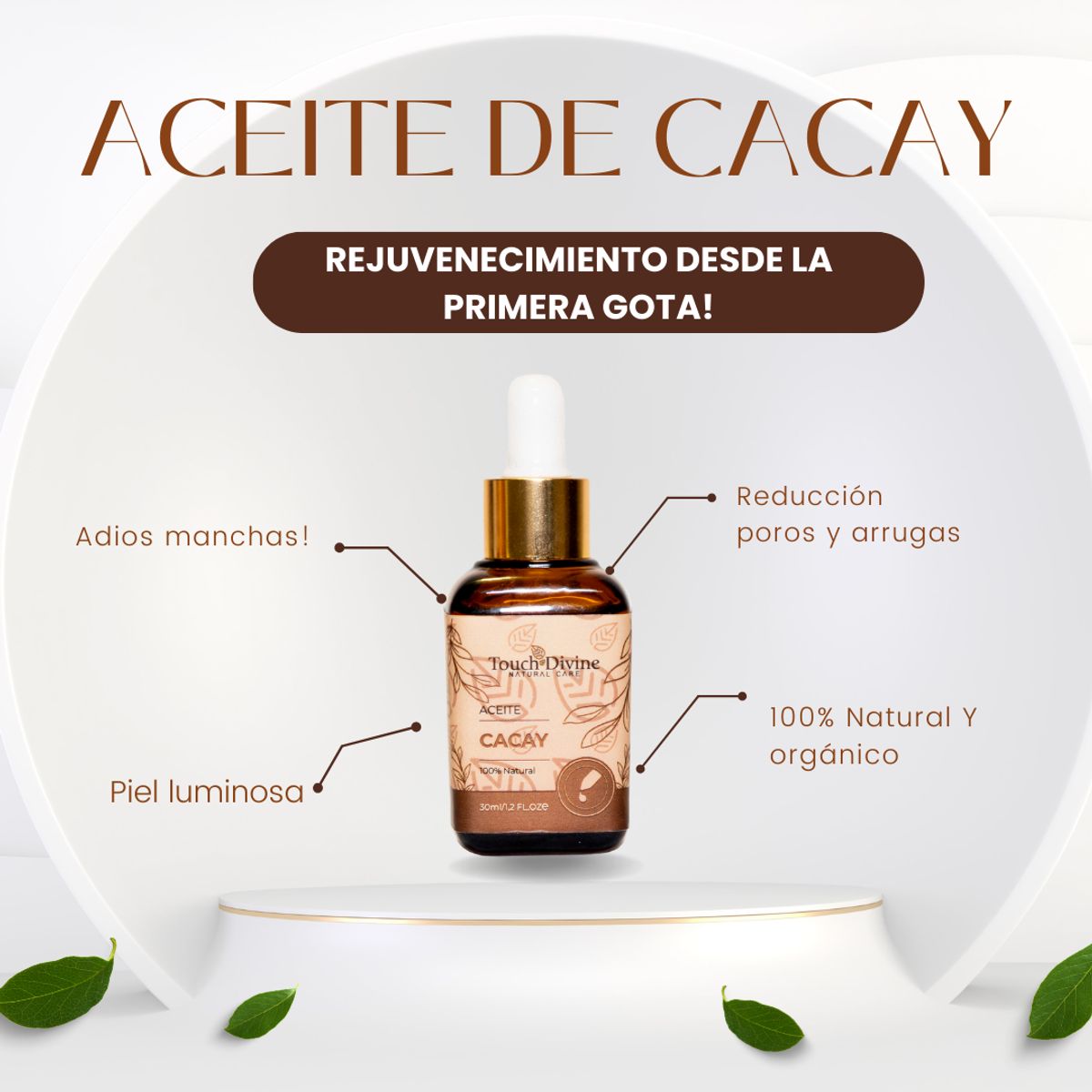 GENERICO - Aceite antienvejecimiento facial de Cacay 10ml