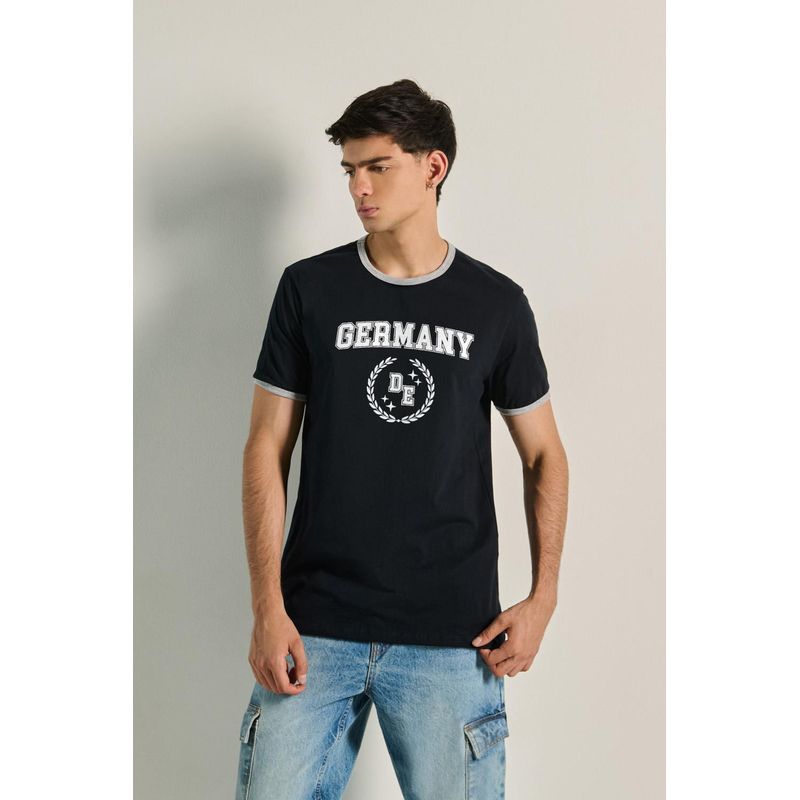 KOAJ - KOAJ Camiseta manga corta unicolor con contrastes y estampado  HOMBRE
