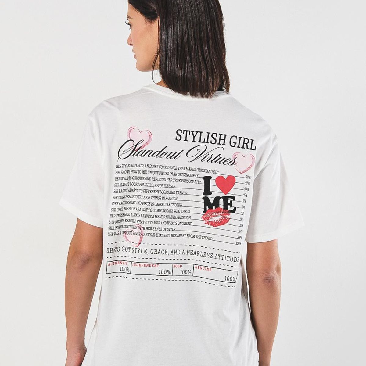 KOAJ - KOAJ Camiseta unicolor para mujer manga corta estampada en f Mujer